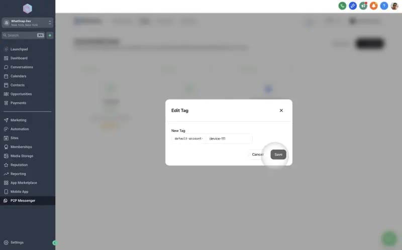 Edit line tag